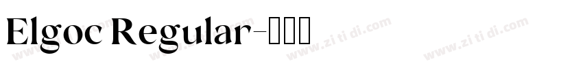 Elgoc Regular字体转换